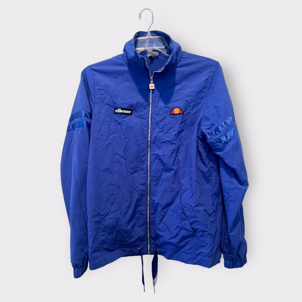 Vintage Ellesse Bright Blue Zip Up Windbreaker Sz 6